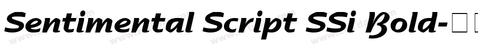 Sentimental Script SSi Bold字体转换